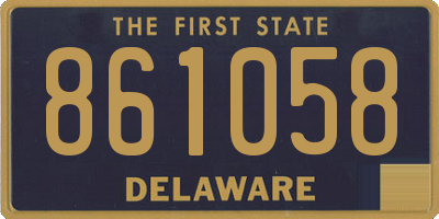 DE license plate 861058