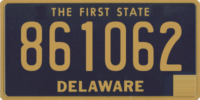 DE license plate 861062