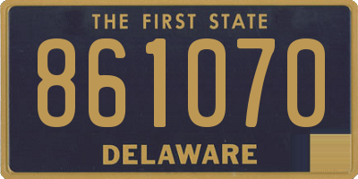 DE license plate 861070