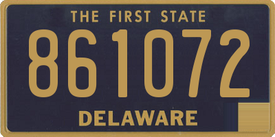DE license plate 861072