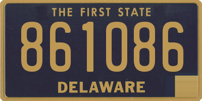 DE license plate 861086