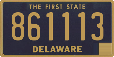 DE license plate 861113