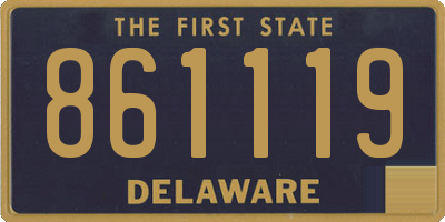 DE license plate 861119