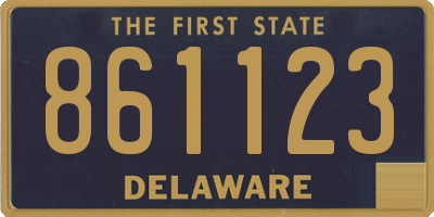 DE license plate 861123
