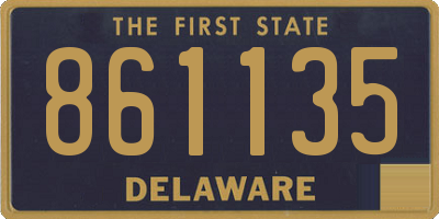 DE license plate 861135