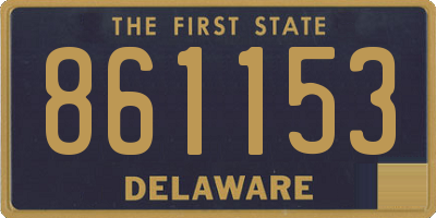 DE license plate 861153