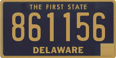 DE license plate 861156