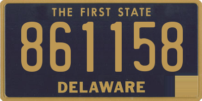 DE license plate 861158