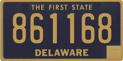 DE license plate 861168