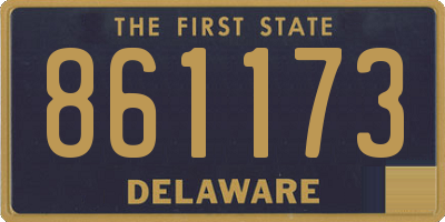DE license plate 861173