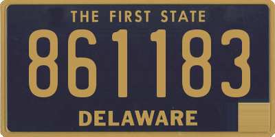 DE license plate 861183