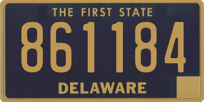 DE license plate 861184