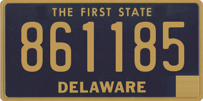 DE license plate 861185