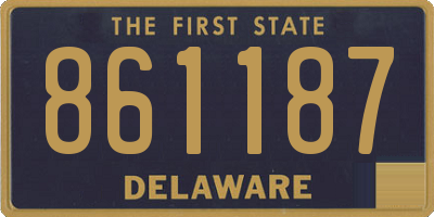 DE license plate 861187