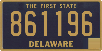 DE license plate 861196