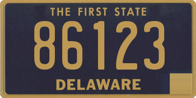 DE license plate 86123