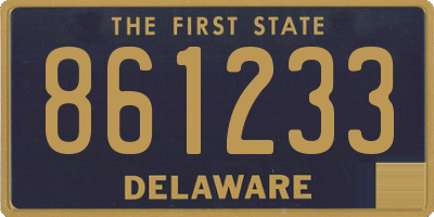 DE license plate 861233
