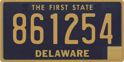 DE license plate 861254