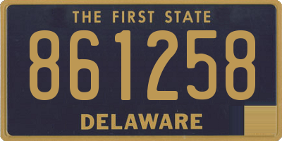 DE license plate 861258