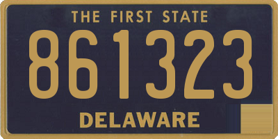 DE license plate 861323