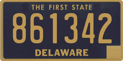 DE license plate 861342