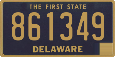 DE license plate 861349