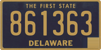 DE license plate 861363
