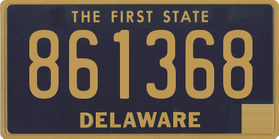 DE license plate 861368