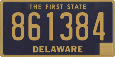 DE license plate 861384
