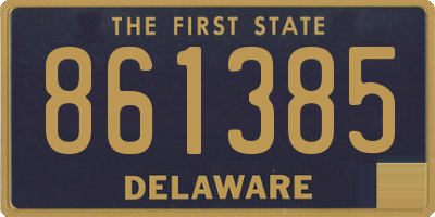 DE license plate 861385
