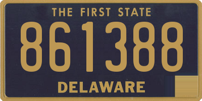 DE license plate 861388