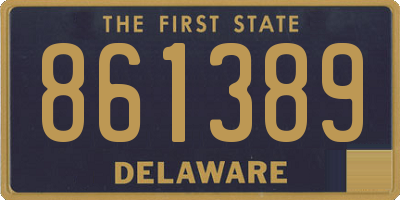 DE license plate 861389