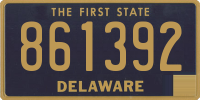 DE license plate 861392