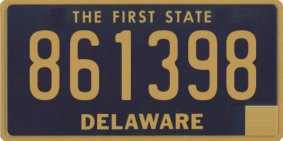 DE license plate 861398