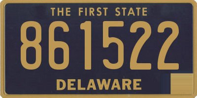 DE license plate 861522