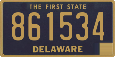 DE license plate 861534