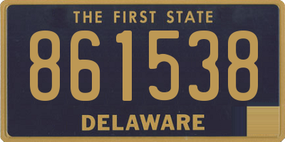 DE license plate 861538