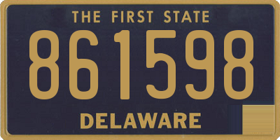 DE license plate 861598