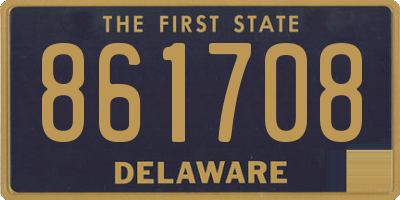 DE license plate 861708