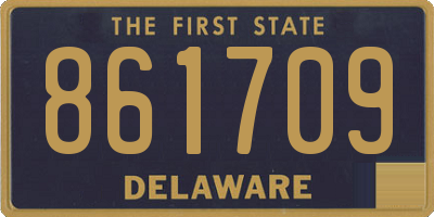 DE license plate 861709