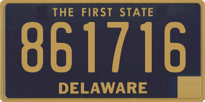 DE license plate 861716