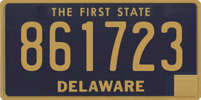 DE license plate 861723