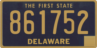 DE license plate 861752