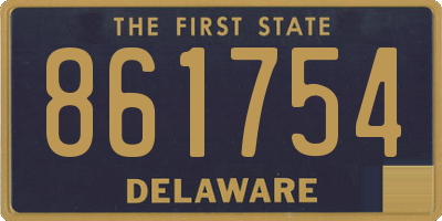 DE license plate 861754