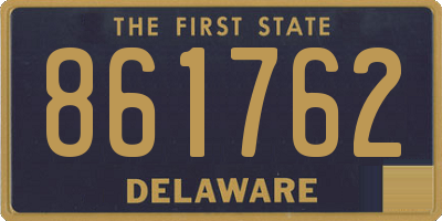 DE license plate 861762