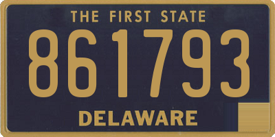 DE license plate 861793