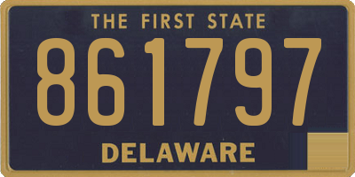 DE license plate 861797