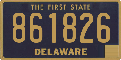 DE license plate 861826