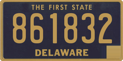 DE license plate 861832