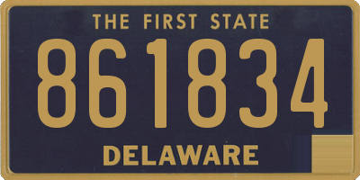 DE license plate 861834